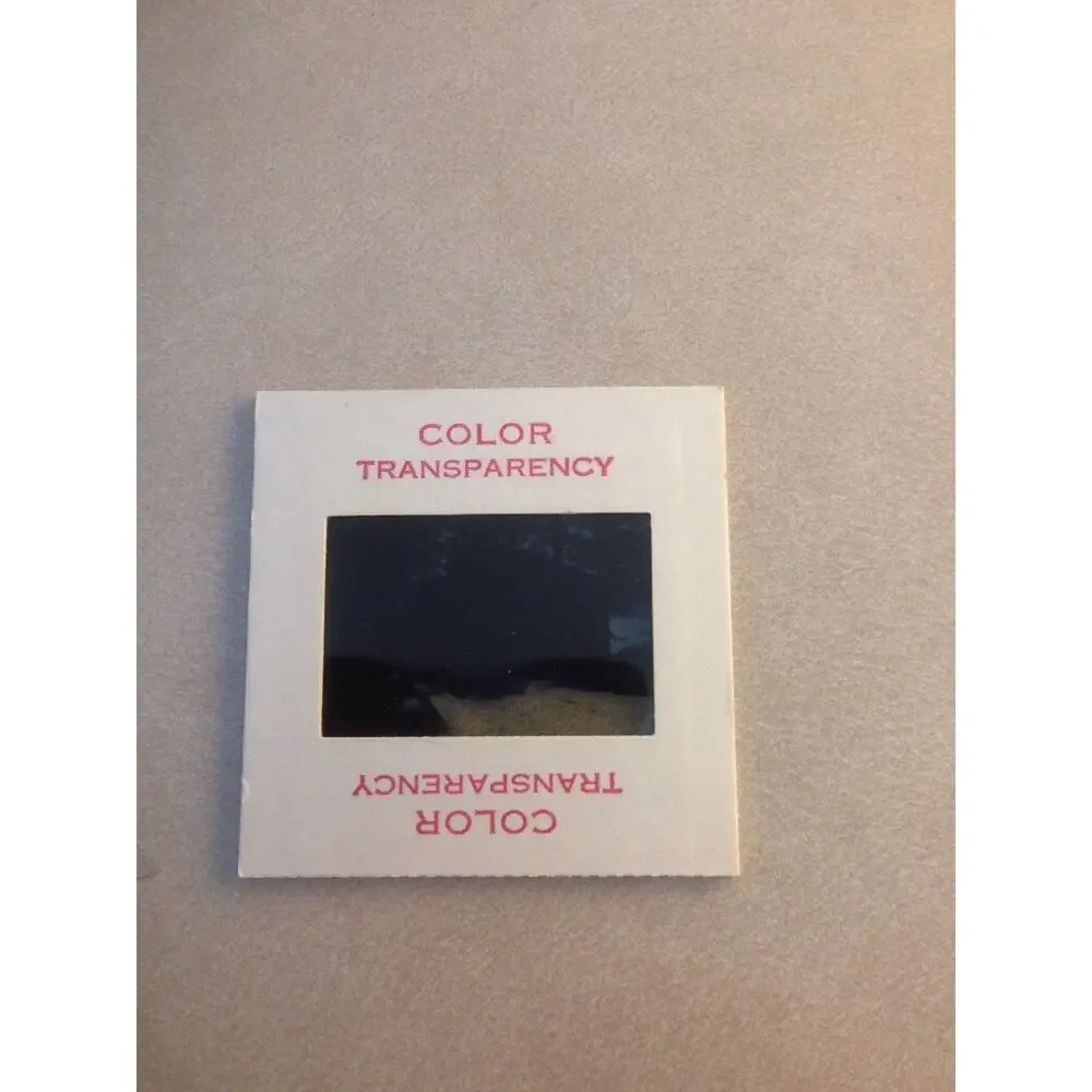 Vtg 50s Kodchrome Mid Century Modern Cabin House Snow Winter Photo Color Slide